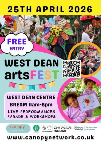 poster for West Dean artsFEST on 25th April 2026